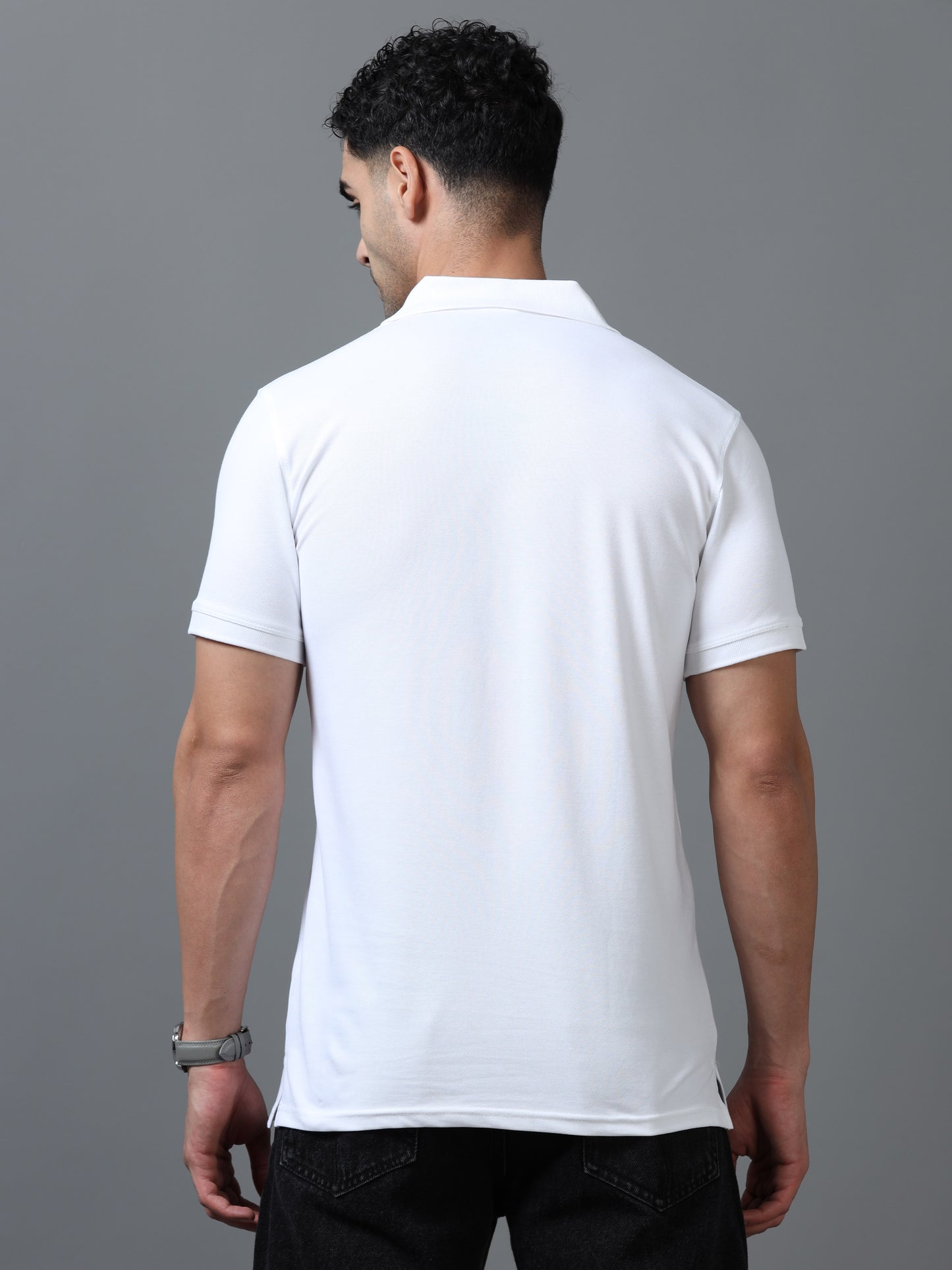 Imported White Collar Polo Neck