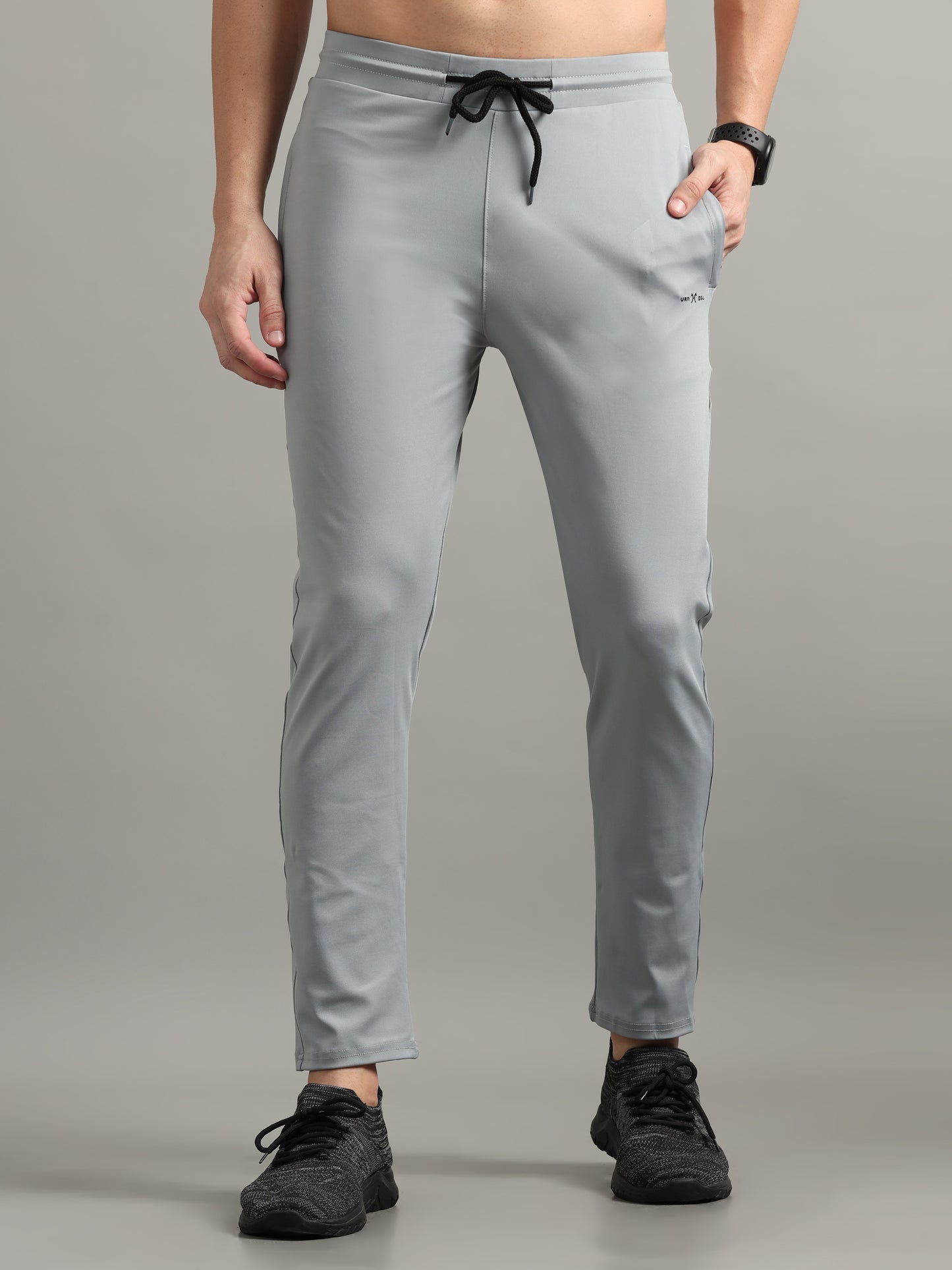 Grey 4 Way Lycra Track Pant