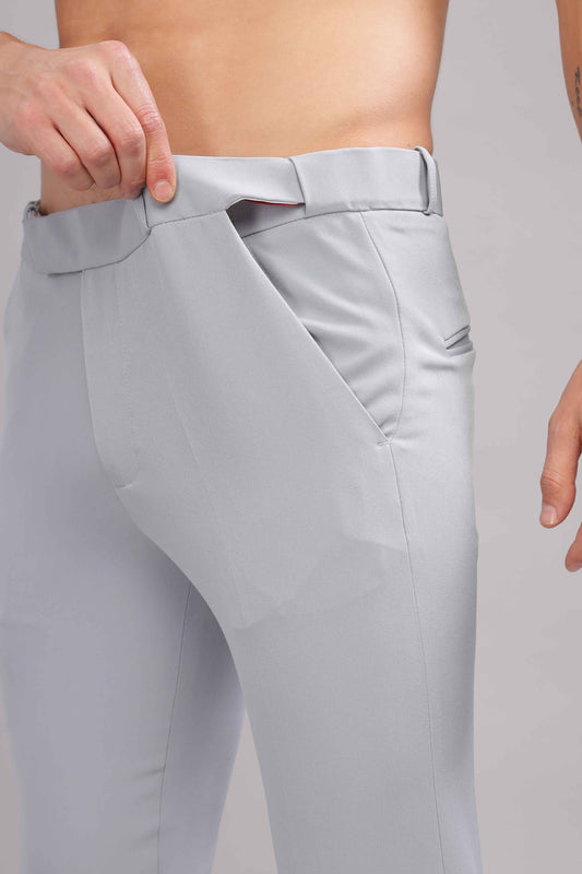 Silver Grey Flexi Waist Trouser