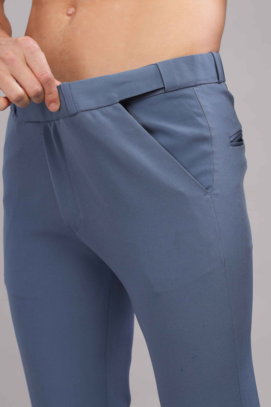 Crystal Blue Flexi Waist Trouser