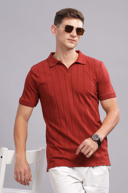 Harisa Red Vibe Shift Polo