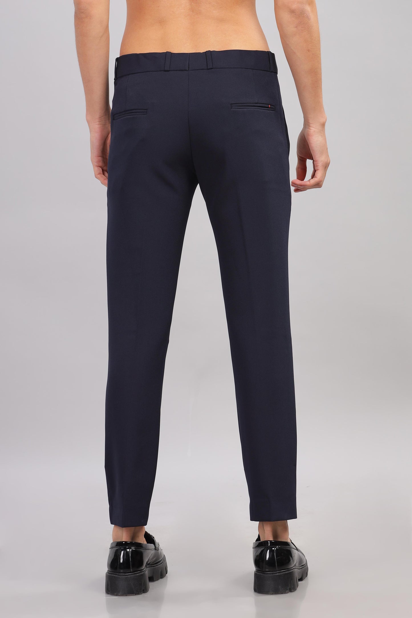 Navy Flexi Waist Trouser