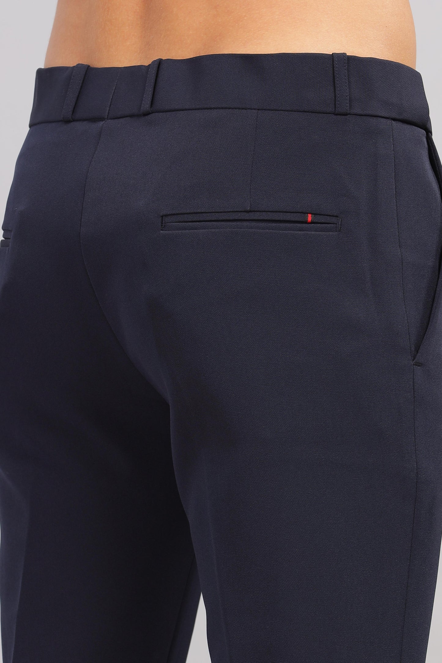 Navy Flexi Waist Trouser