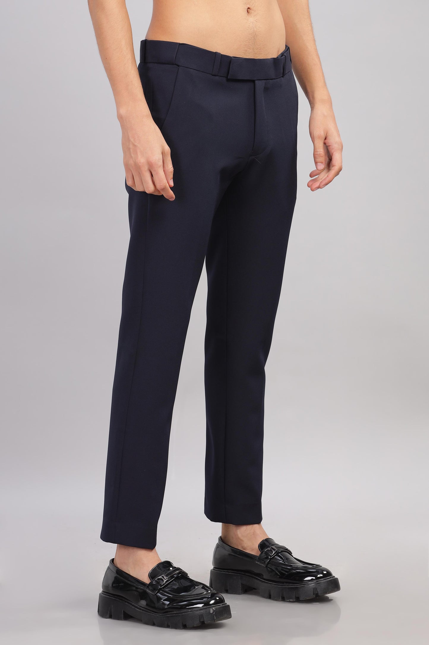 Navy Flexi Waist Trouser