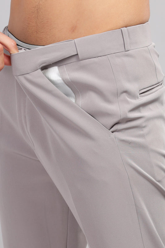 Pearl Grey Flexi Waist Trouser