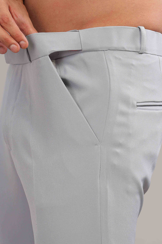 Light Grey Flexi Waist Trouser