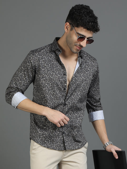 Greyish Dynamic Design Shirt