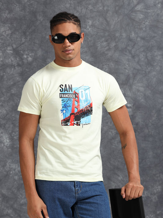 White San Francisco Printed Tee