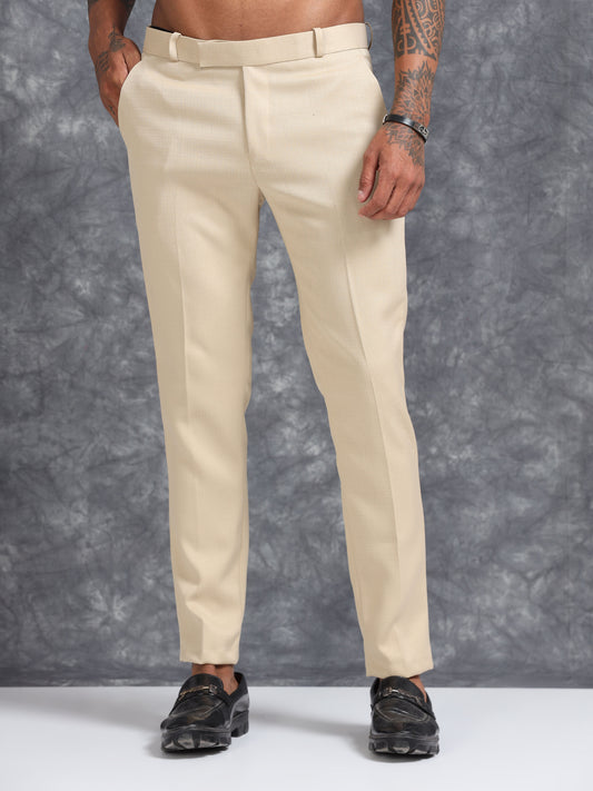 Beige Linen Trouser