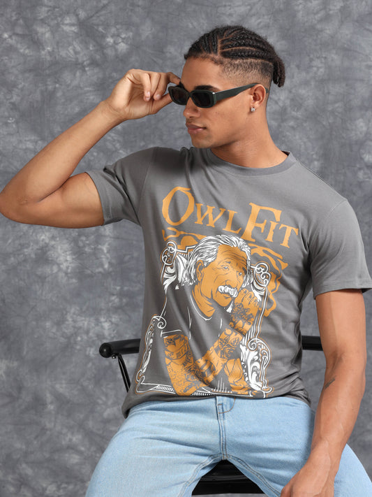 Grey Owl Fit Printed Tee