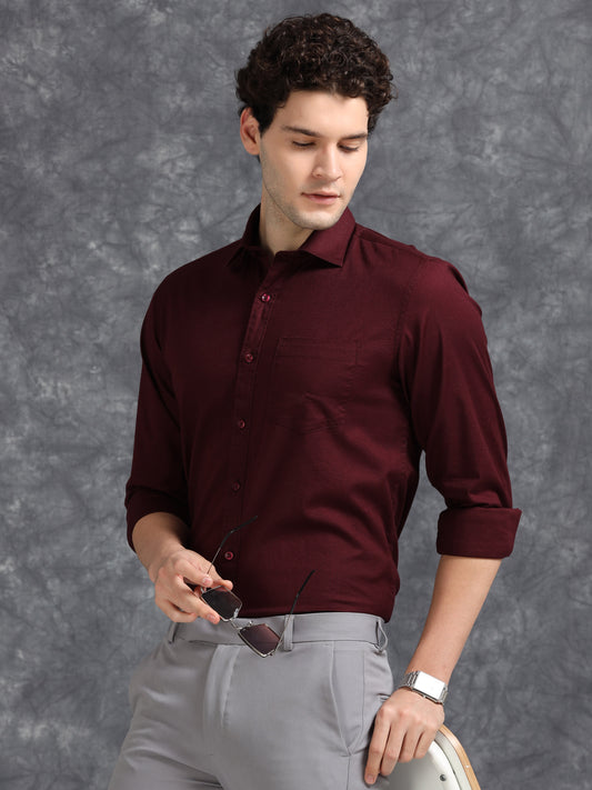 Maroon Oxford Shirt