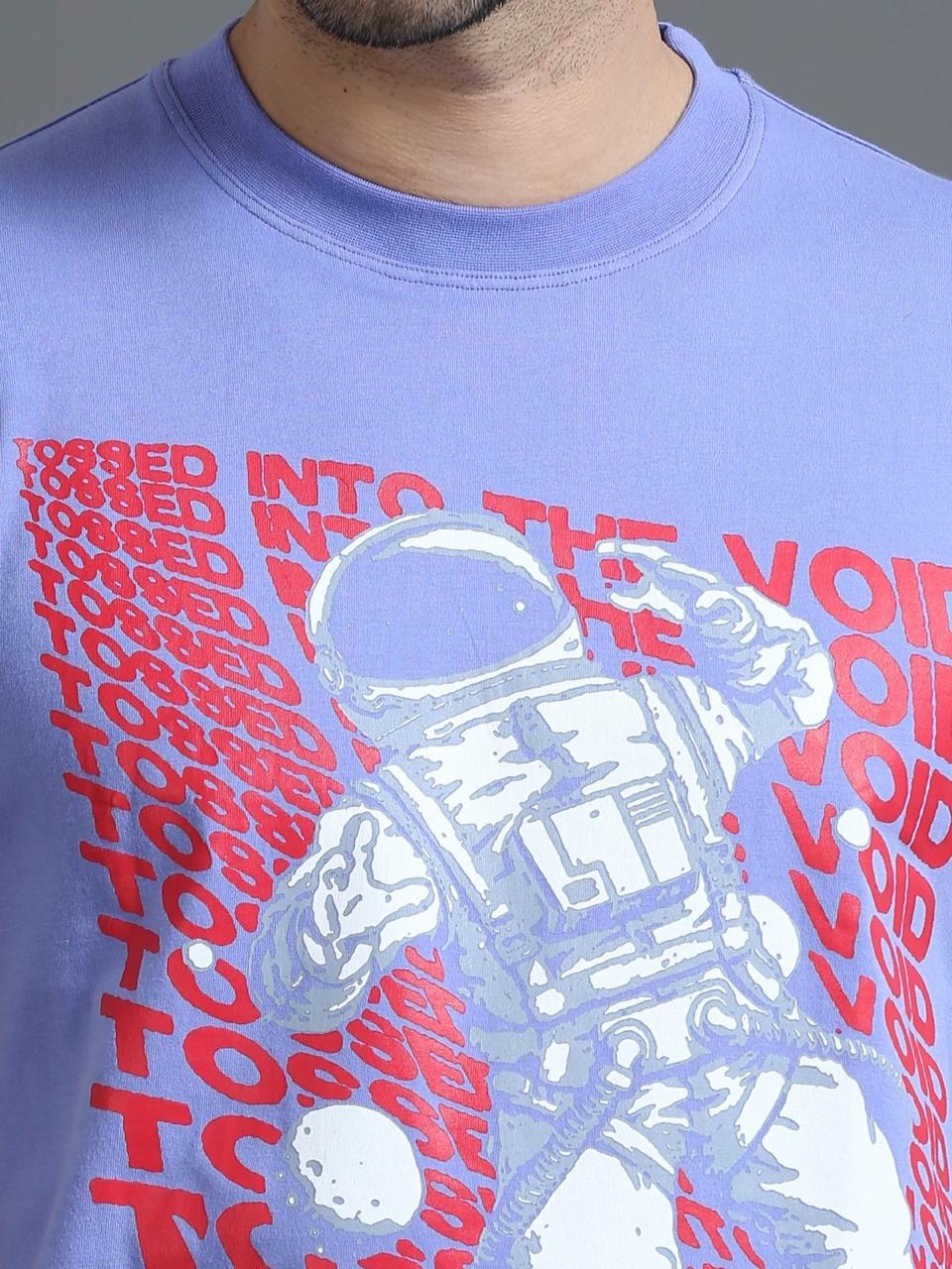 Tossed into the Void Blue Printed Tee