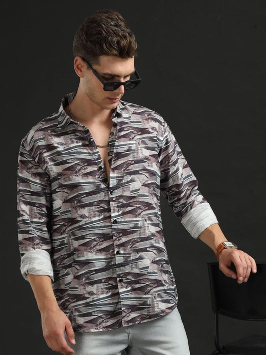 Stripe Fusion Full Sleeve Shirt