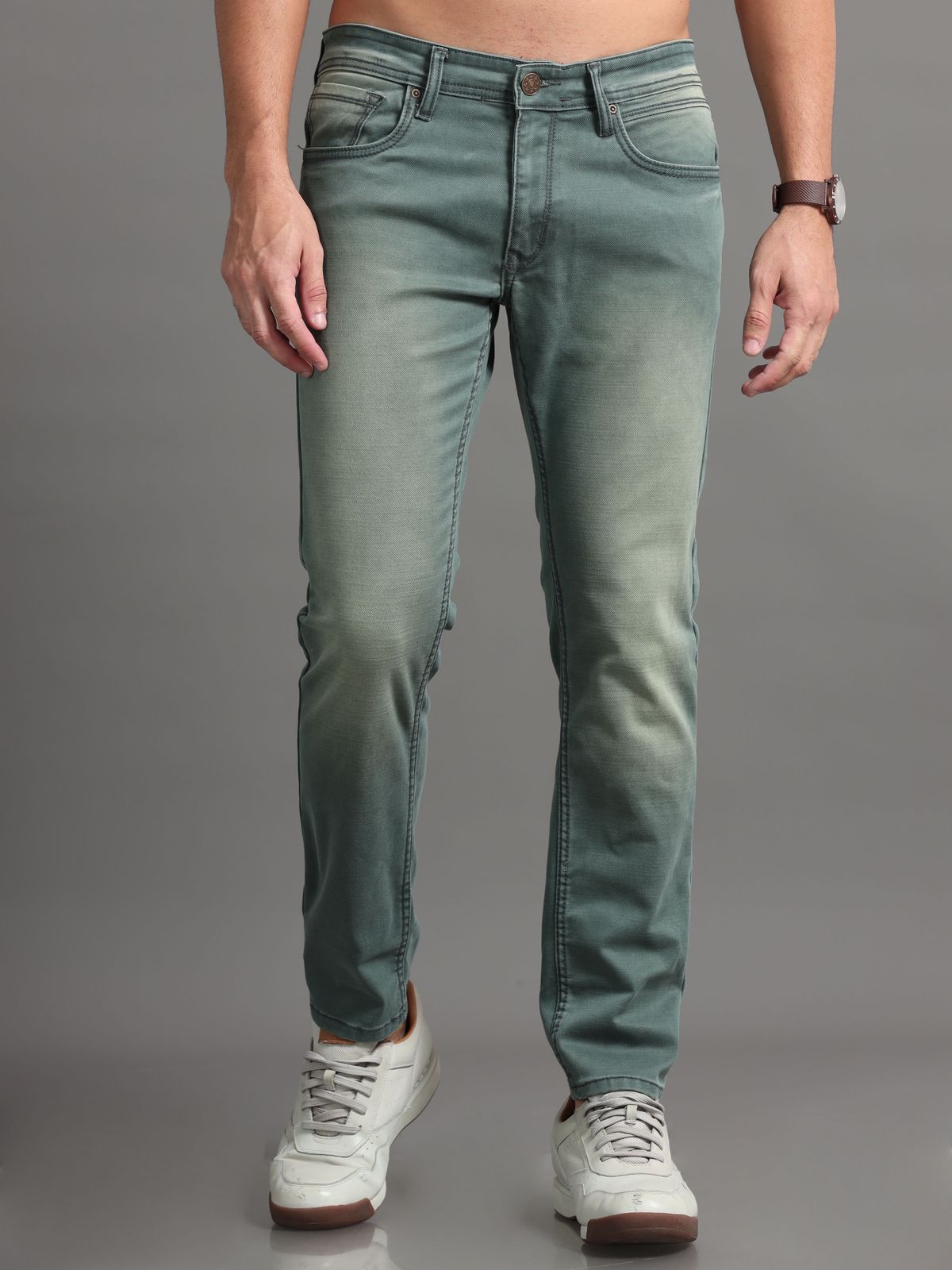 Spanish Green Denim Jeans