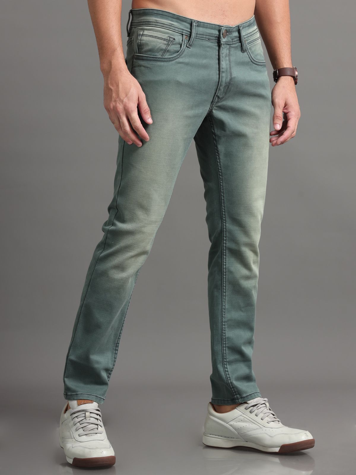 Spanish Green Denim Jeans