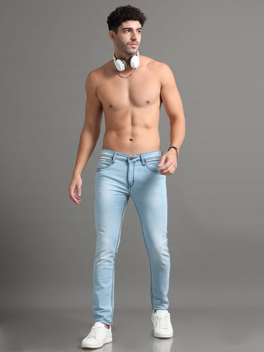 Coral Blue Denim Jeans