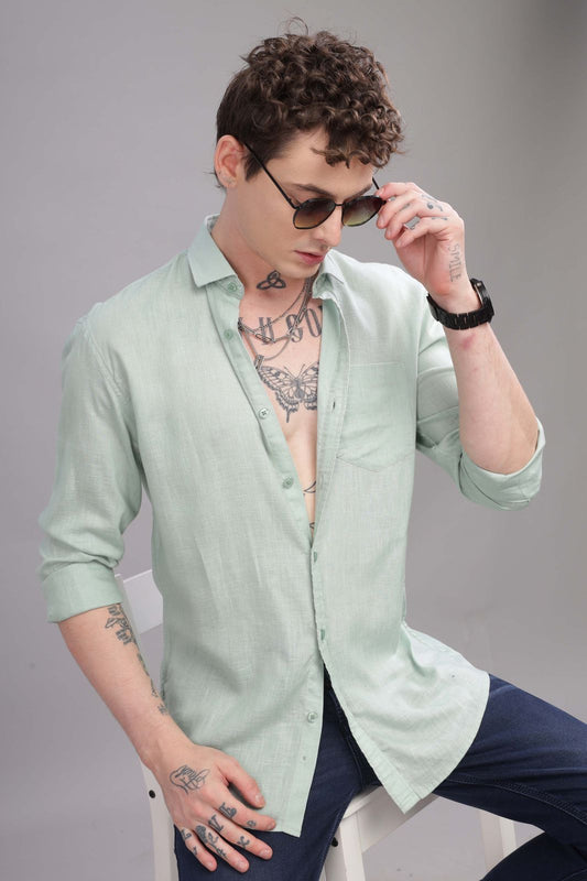 Light Green Linen Shirt